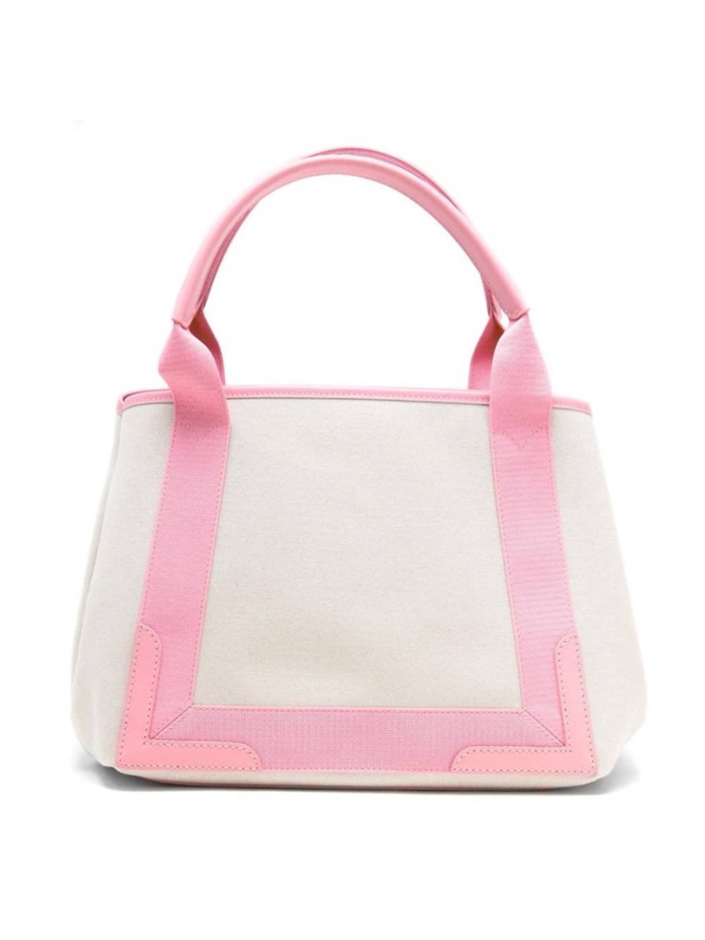 Balenciaga Women's Small Navy Cabas Tote Bag in Pink/ Off White NWT - Picture 8 of 14